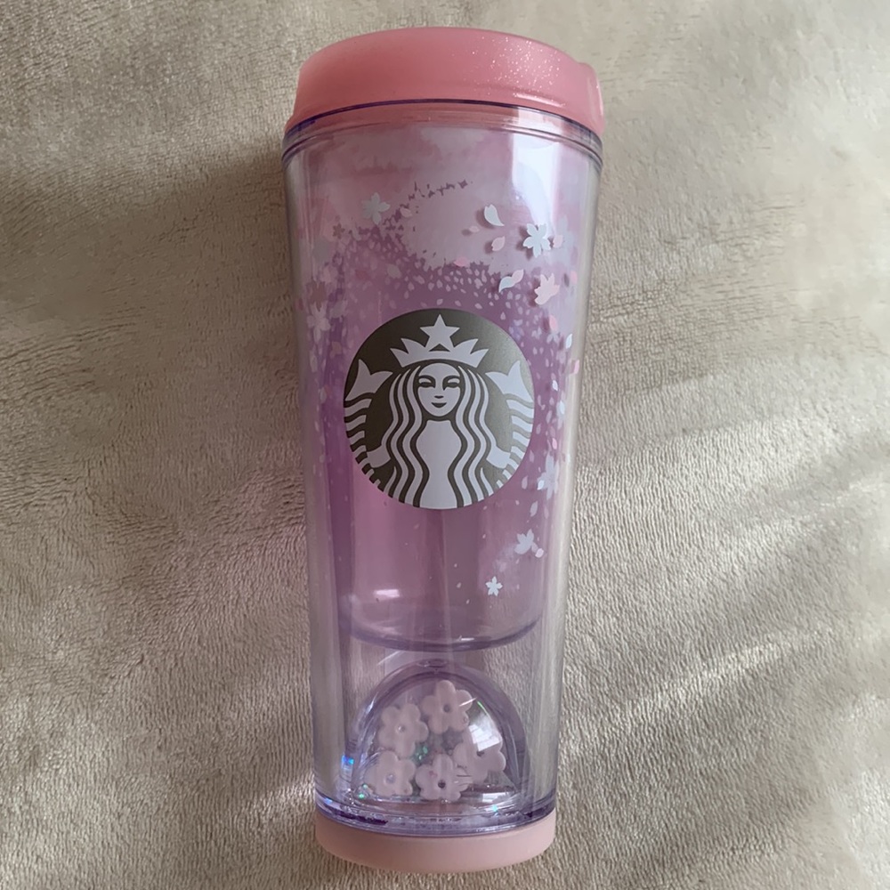 Starbucks Pink Sakura Korea Tumbler Cold Cup Cherry blossom 12 Oz.